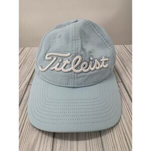 Titleist Pro V1 FJ FootJoy‎ Golf Hat Cap Blue Adjustable Buckle Embroidered Logo
